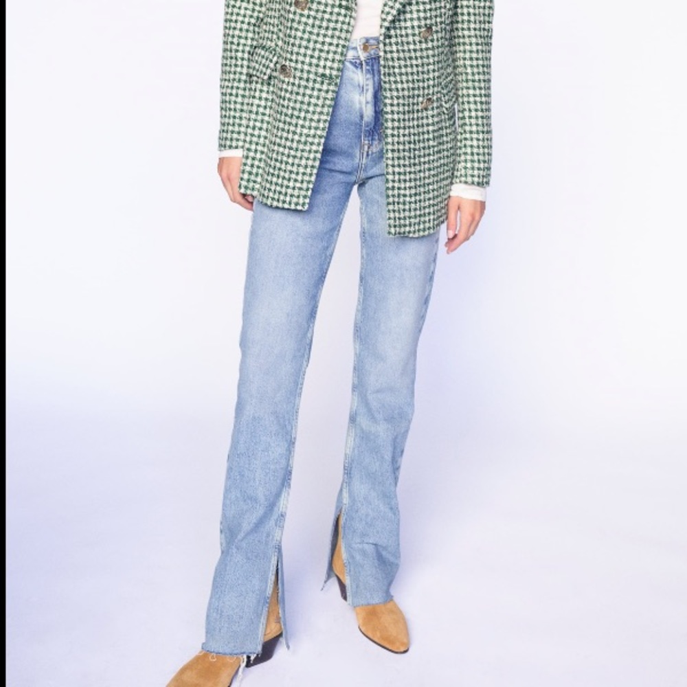 ZARA SPLIT HEM JEANS